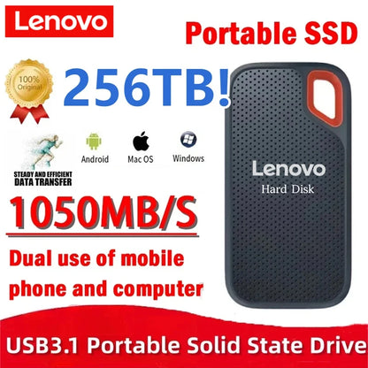 Lenovo Hard Disk External Mobile SSD E60 1TB 2TB 256TB USB 3.1